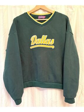 Edikted Green Dallas Pullover Sweatshirt Size S #fall #texas #oversize